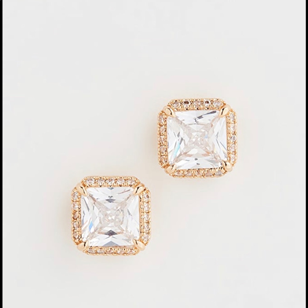 Kate Spade pave stud halo earrings